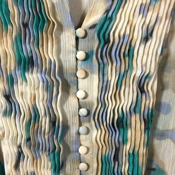 A.N.A. Semi Sheer Blouse with Cinched Waist - Picture 10 of 16